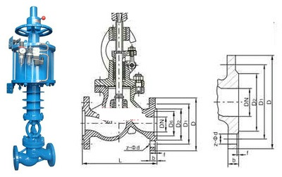 氣動高溫截止閥結構圖