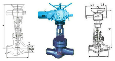 電動焊接截止閥結構圖